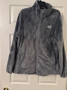 The North Face Men's Plush Gray Zip-Up Fleece